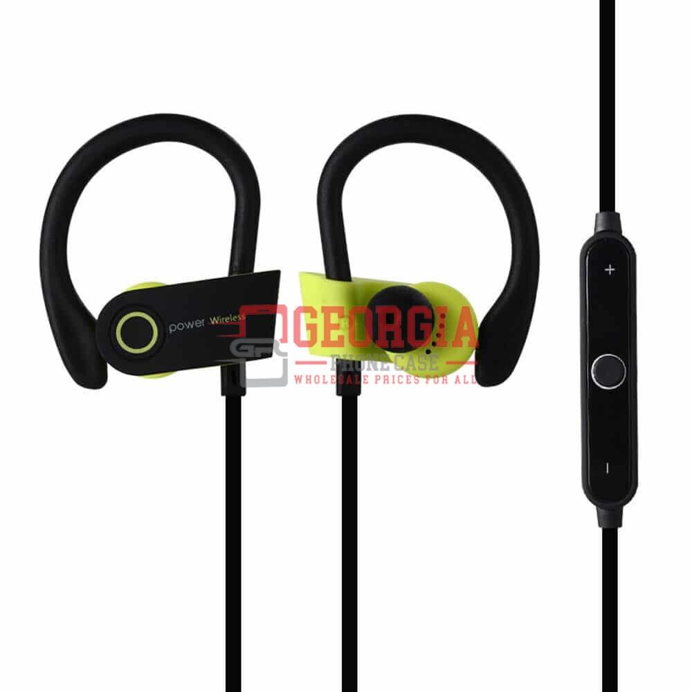 D14-Black Yellow Power 3 Wireless G5 Bluetooth Headphones Sports Wireless Earbuds Waterproof – Georgia Phone Case Georgia Phone Case